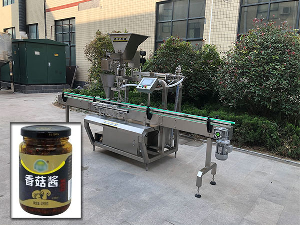 全套香菇醬灌裝機生產線設備實拍圖