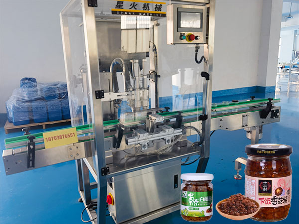 自動化香菇醬灌裝機設備車間實拍